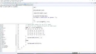 JAVA, CH6,  while loop,  read a word  and print the string, all vowels replaced by an underscore.