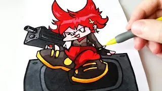 Draw Cassandra Friday Night Funkin Cassandra over Girlfriend Mod