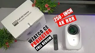 Wzatco CE Portable Projector Review || Auto Focus,6D Keystone Correction,4K HDR Support Projector