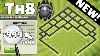 CLASH OF CLANS | TH8 MASTERS LEAGUE TROPHY BASE | TH8 BEST TROPHY PUSHING BASE 2016!