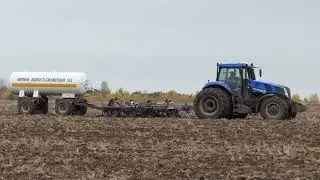 NEW HOLLAND T8 410  на внесении аммиака в почву.