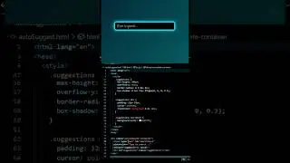 Auto Suggest Search Glowing Input | HTML CSS JS UI Animation | Modern Web Design 