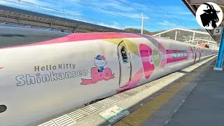 [Amazing!!!] Riding Hello Kitty Shinkansen Bullet Train in Japan😍😍 Lucky to meet you!