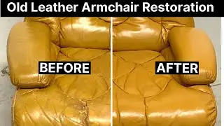 BIG HOLE Repair | Old Leather Armchair Restoration | leathercare.com