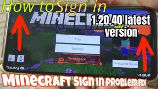 How to sign in Minecraft PE 1.20.40 | Minecraft sign in problem fixed | 2023 latest trick