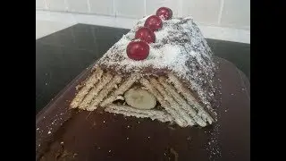 Ëmbëlsirë pa pjekje me Banane [ Quick and Easy Banana Cake Recipe ]