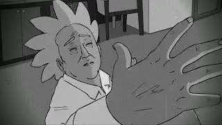 Morty I'm bored I'm gonna kill you but it's a silent film