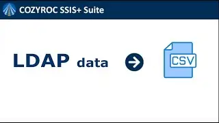 LDAP SSIS source component. Extract data from LDAP server and load it to CSV file. COZYROC SSIS+