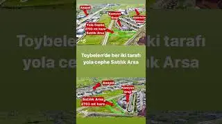 Tobelen de her iki tarafı yola cephe satılık arsa