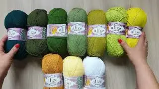 Color therapy. Alize Cotton gold yarn!!! In stock!!!