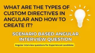 what are the types of custom directives in angular and how to create it | 