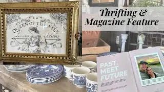 Thrift with us - Home Decor Thrift Flip with IOD inlay - We were featured in a magazine