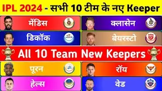 IPL 2024 - New Wicketkeeper List Of All 10 Teams || IPL 2024 All Team Target Players List