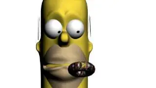 Homer Simpson 3D Donuts