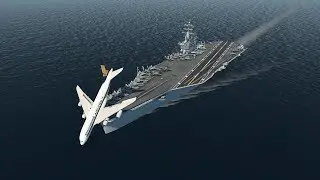 Big Planes Landing on an Aircraft Carrier! [XP11]