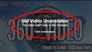 How to fix 360 Video Unavailable|The video can't play in this browser in Google chrome