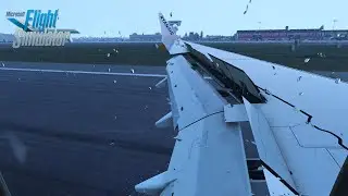 MSFS | IFLY 737 MAX 8 | Rainy Bergamo Landing | REX Atmos