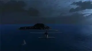 Airplane night scene - Godot