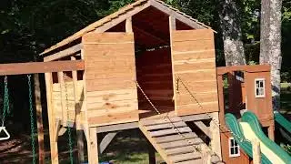 A Tree House Using Rough Sawn Cedar