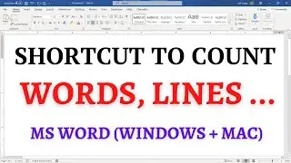 How to quickly count words in Microsoft Word + Keyboard Shortcut (Windows and Mac)
