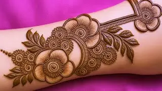 Latest rose flower mehndi design 🌹 back side mehndi design/mehandi design 2025