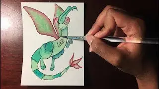 Flygon Pokémon Watercolor Time Lapse Painting | Anila Taç
