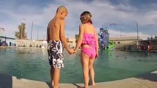 Swimming Pool and Water Slide Fun