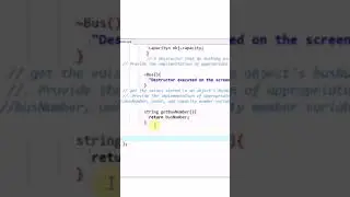 getters and setters of a class Bus | classes in oop | getter function and setter function |  