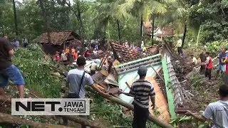 Sejumlah Rumah, Rusak Parah Tertimbun Longsorr !! - NET JATENG