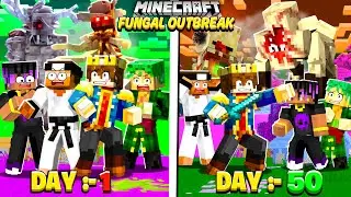 100 Days In FUNGAL OUTBREAK WORLD in Minecraft 😰