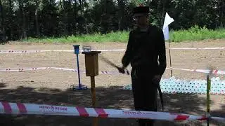 Рубка шашкой. Мишень на стойке. Рубка мишени на стойке вперед. Ростов-на-Дону  ФРШ Казарла. 