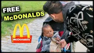 Giving Out 1000 McDONALD'S To HOMELESS **emotional**