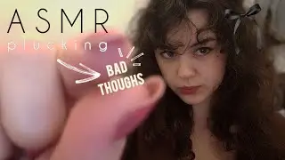 ASMR Plucking and Eating all your negativity 😋🖤 (mouth sounds & hand movements)