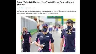 "There is no loyalty in Formula 1...there is at Racing Point": Perez in 2018