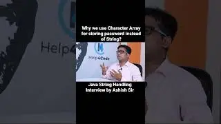 Why use character array for storing password instead String class? 