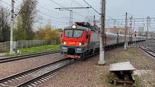 Электровоз ЭП20-053 «Калининград-Москва» станция Голицыно до Белорусского вокзала. 15.10.2023.