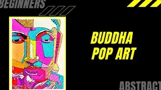 Buddha Pop Art/ Abstract for Beginners/ Gold Leaf Effect/ Art ASMR