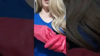 red Latex gloves 🧤🤗❤️