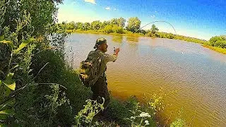 Рыбалка. Лёгкий Спиннинг на Реке. Окунь, Щучка, Жерешок. Залог успеха в жару(размер приманки)
