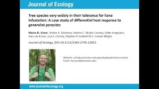 Marco Visser - Influences of Lianas on Tropical Tree Populations