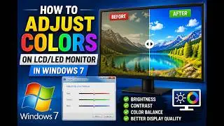 How To Adjust Colors on LCD/LED Monitor in Windows 7 || CMC IT PROGRAM