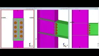 End Plate connection column to beam in tekla structure bangla