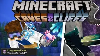 ✔️TUDO DA NOVA ATUALIZAÇÃO DO MINECRAFT 1.17 CAVES AND CLIFFS NOVOS ITENS, MINÉRIOS E MOBS!