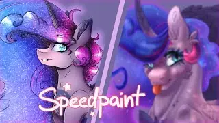 Pinkie Pie X Luna fusion [MLP speedpaint] (redraw)