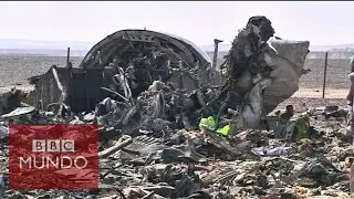 Así quedó el avión ruso que se estrelló en Egipto  - BBC Mundo