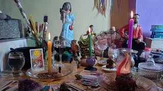 Banho com ervas para consagra as imagens cigana.