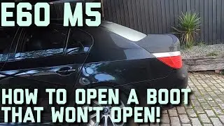 BMW E60 M5 Manual Boot open Override  