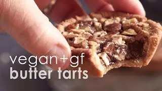 Vegan Butter Tarts (gluten-free + refined sugar-free)