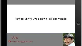 [Selenium WebDriver Videos]: How to verify drop down listbox values
