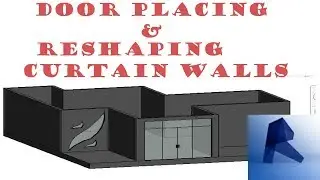 Revit Architecture -How to place a door and how to reshaping the curtain walls